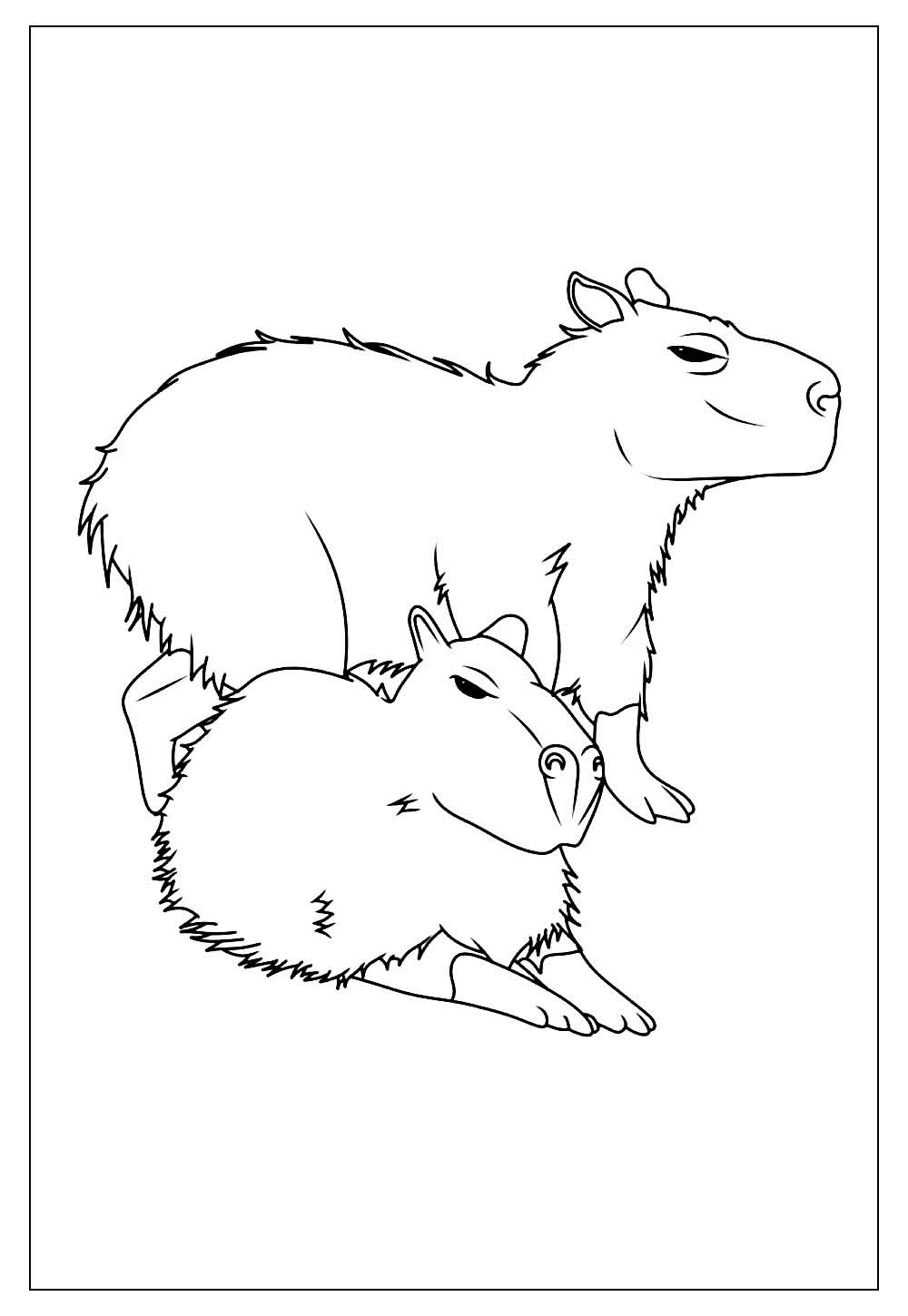 Desenhos De Capivara Para Colorir E Imprimir Tudo Para Colorir