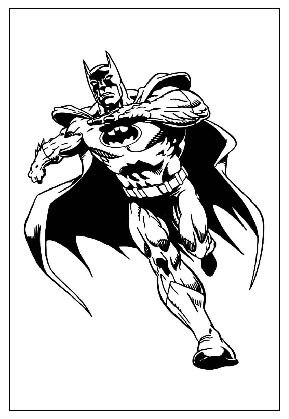 Imagem do Batman para pintar e colorir
