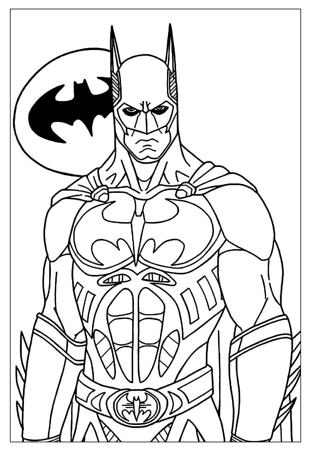 Desenho do Batman para pintar e colorir