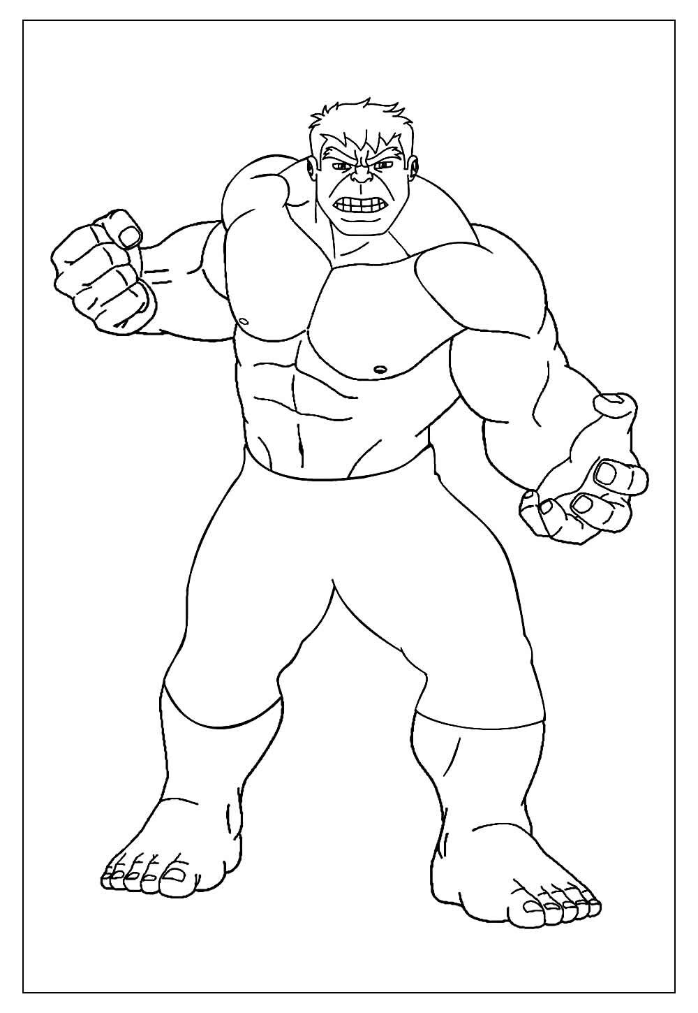 Desenho do Hulk para colorir
