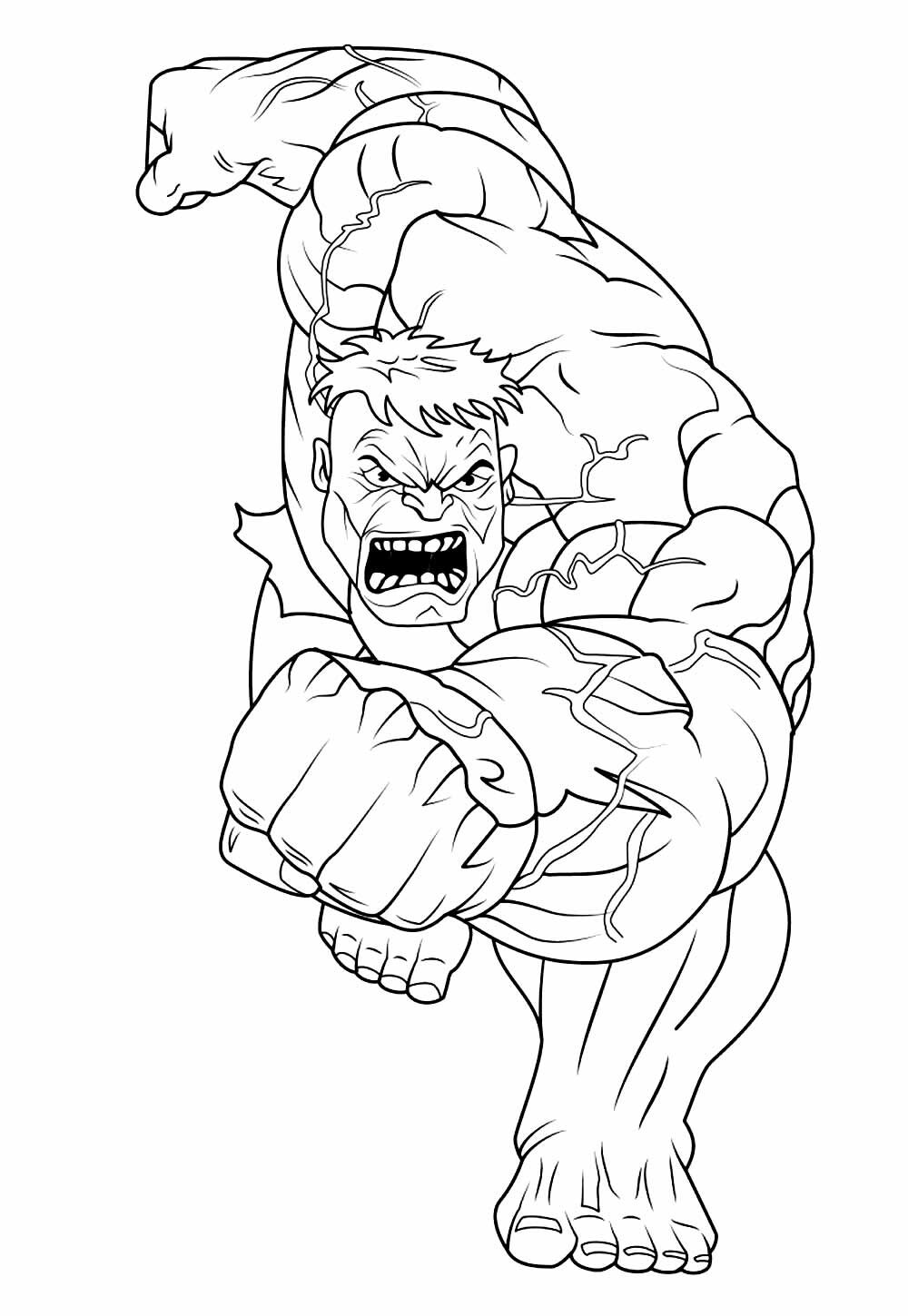 Desenho do Hulk para colorir