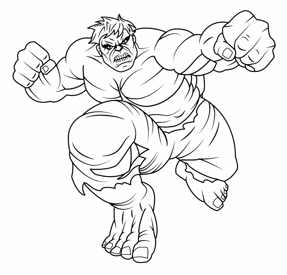 Desenhos Hulk Pintar