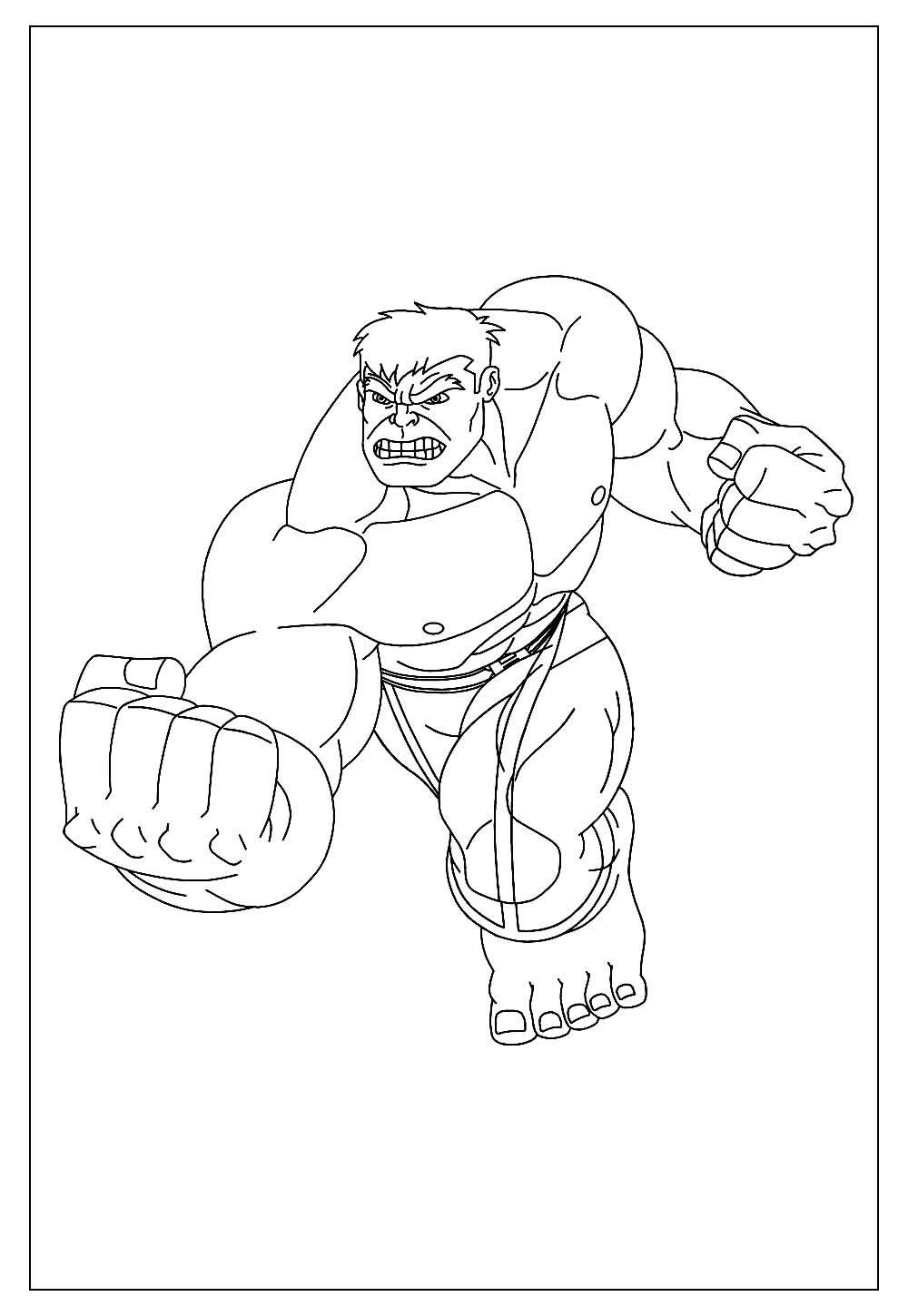 Desenho do Hulk para pintar