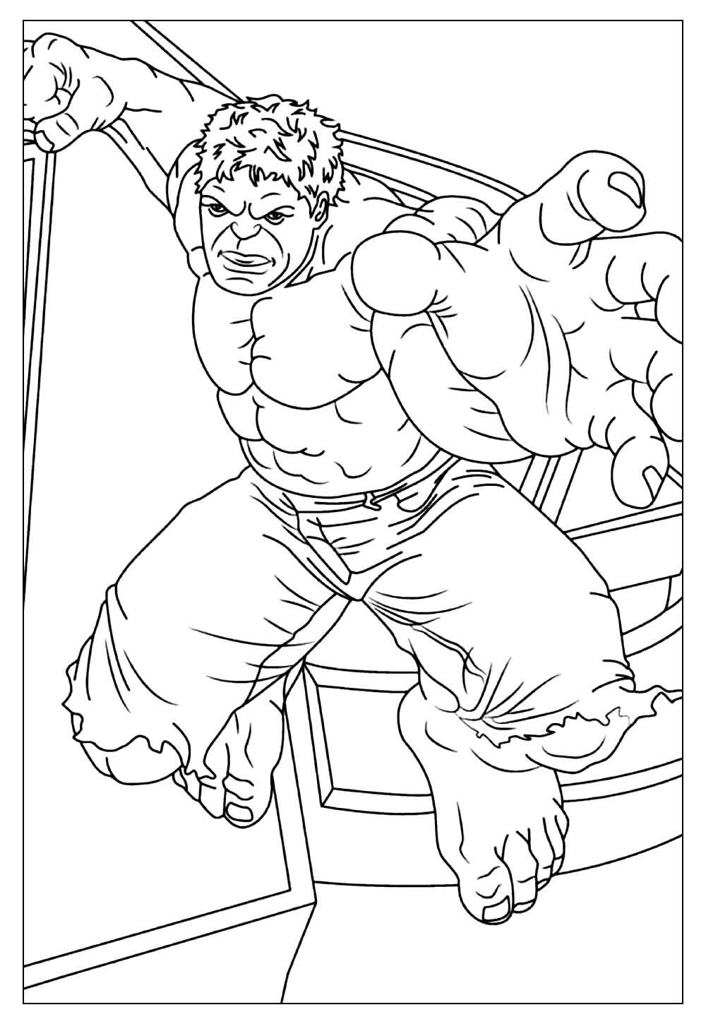Desenho do Hulk para pintar