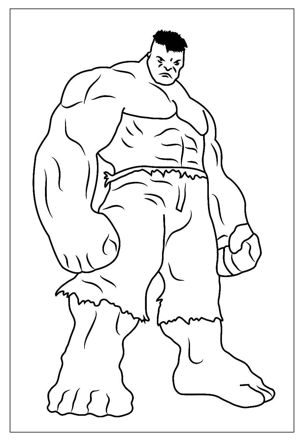 Desenho para colorir do Hulk