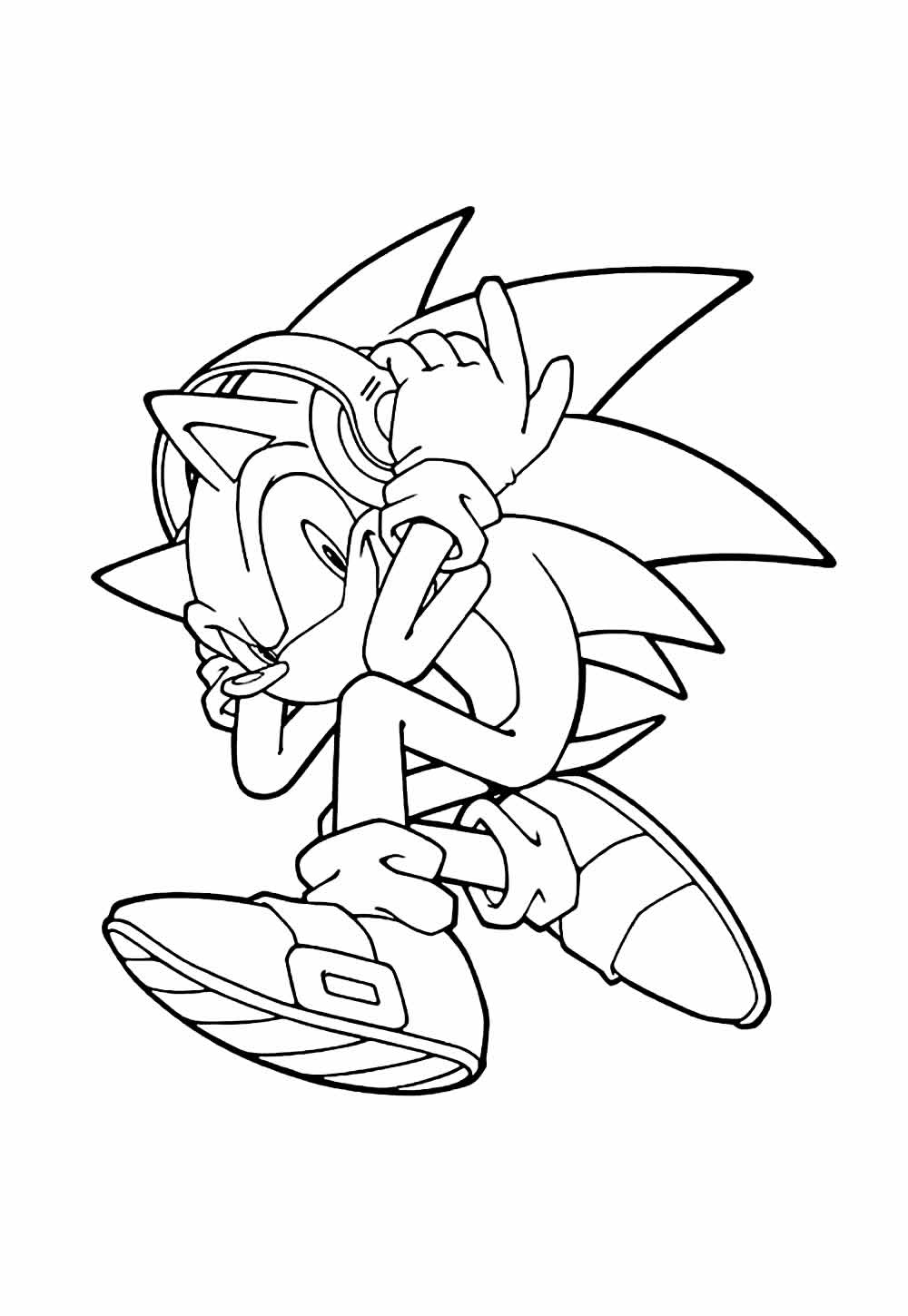 Desenho para pintar do Sonic