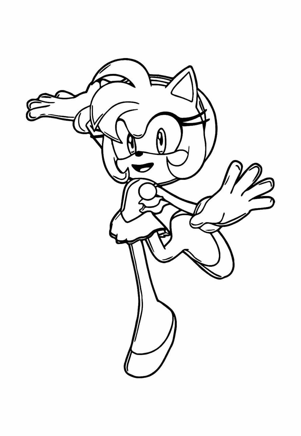 Imagem para colorir do Sonic