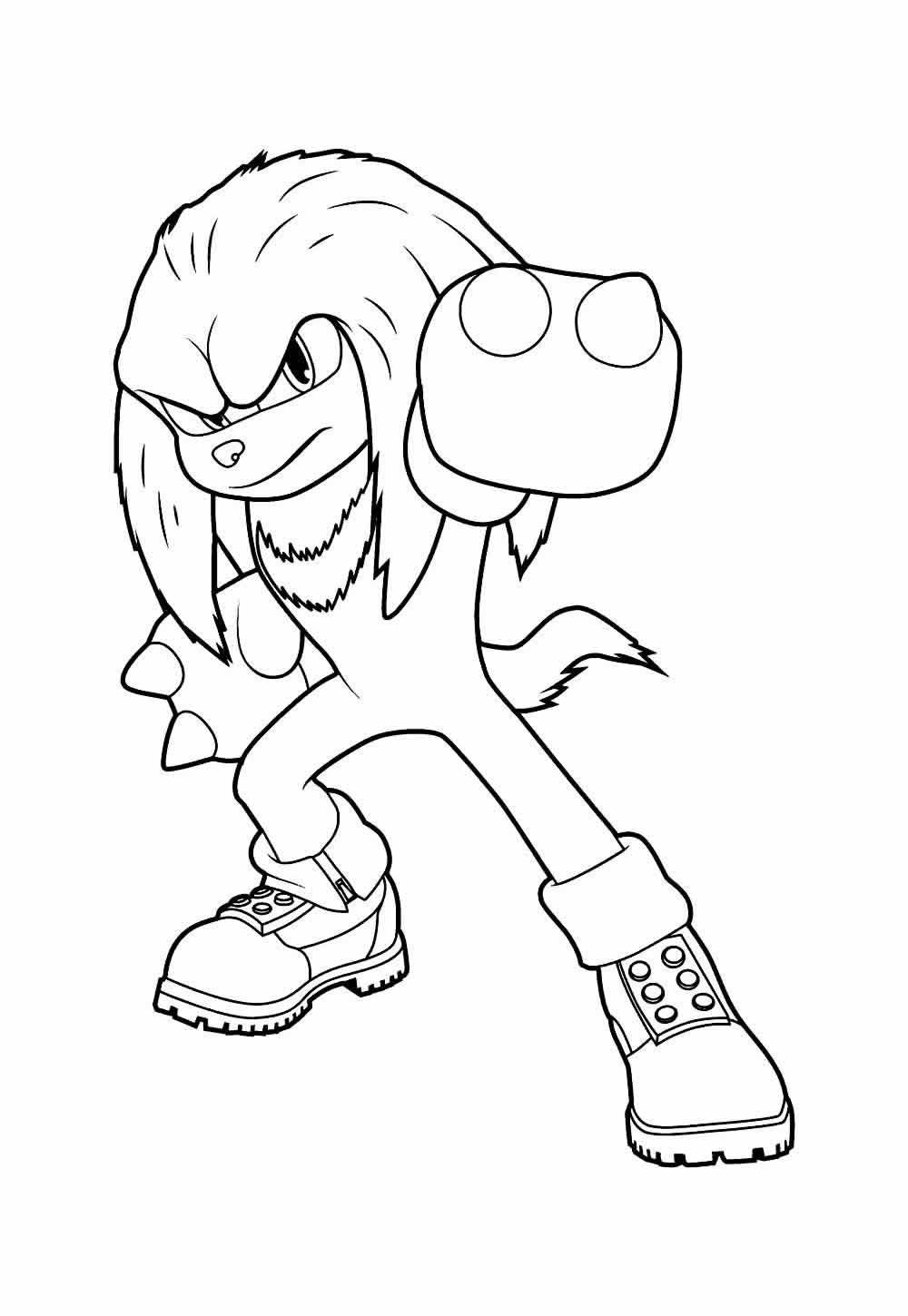 Knuckles para colorir