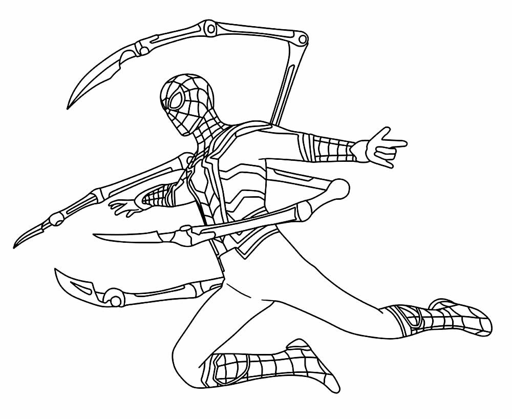 Desenho do Homem-Aranha para colorir