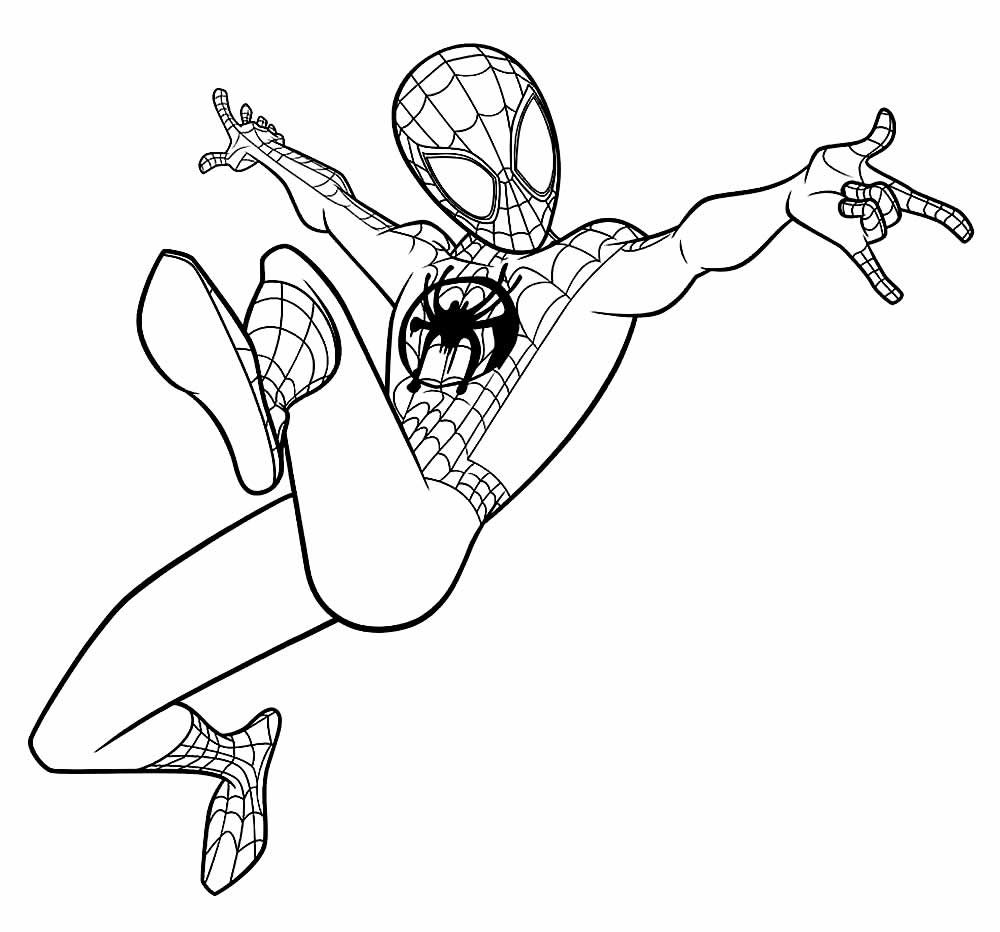 Desenho do Homem-Aranha para pintar