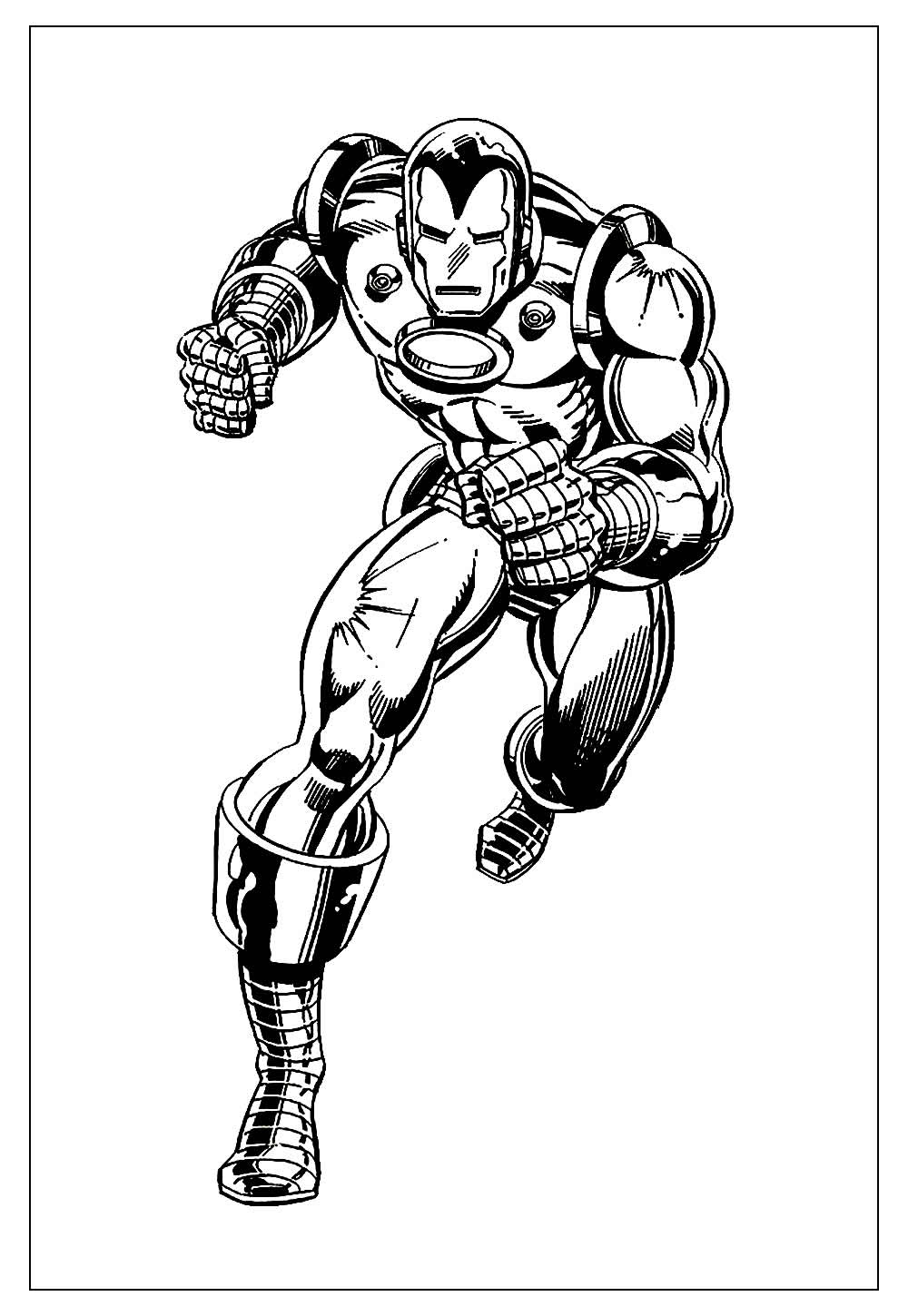 Desenhos do Homem de Ferro para Colorir e Pintar