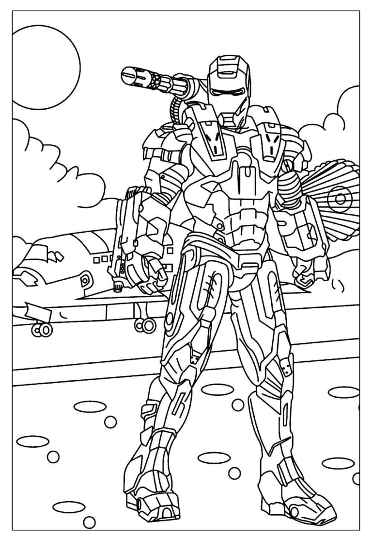 Desenhos do Homem de Ferro para Colorir e Pintar