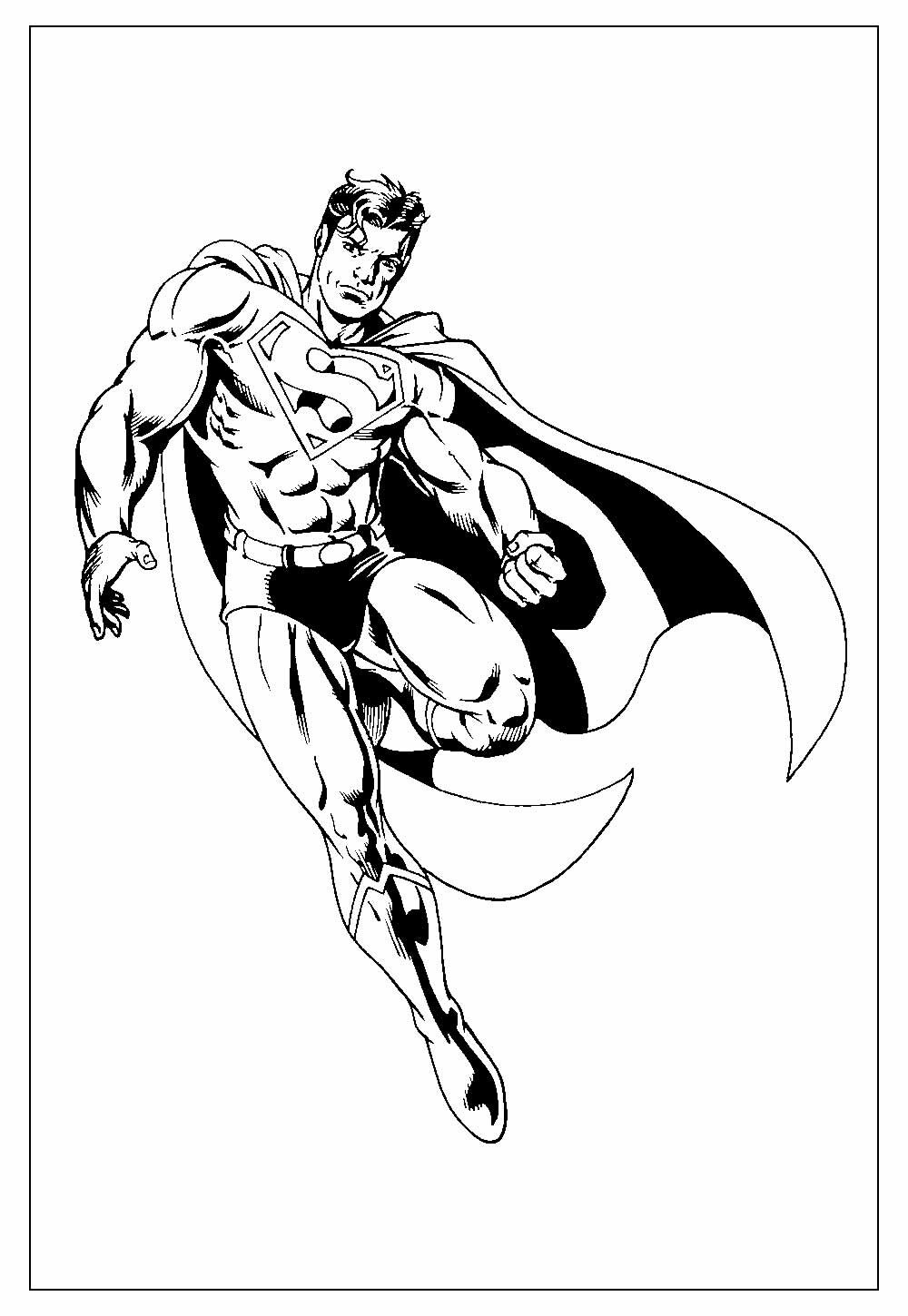 Desenho de Super-Homem para imprimir e colorir