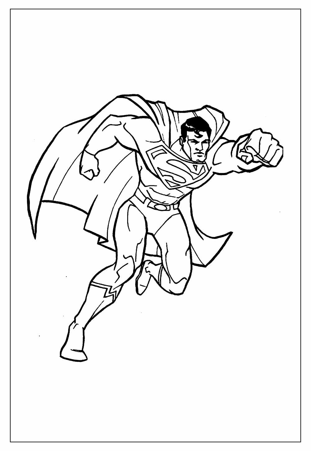 Desenho do Super-Homem para pintar
