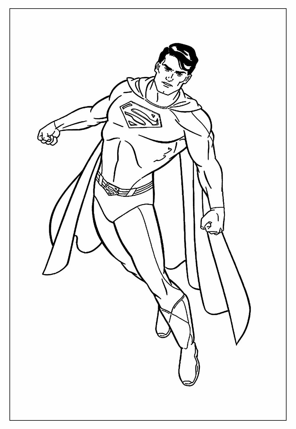 Desenho do Super-Homem para pintar e colorir