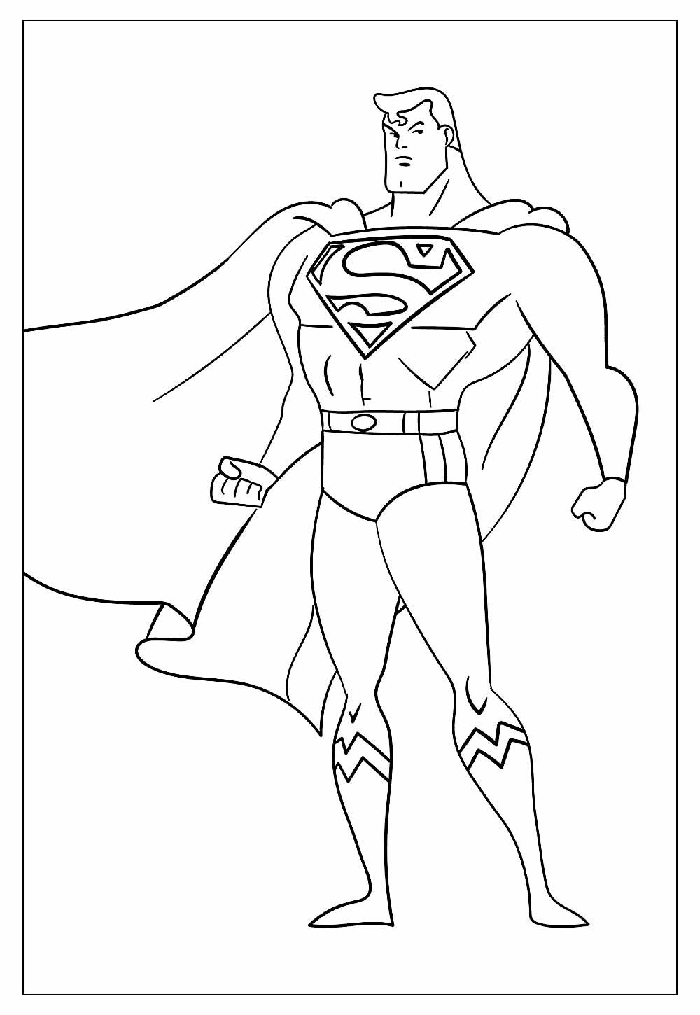 Imagem do Super-Homem para pintar e colorir