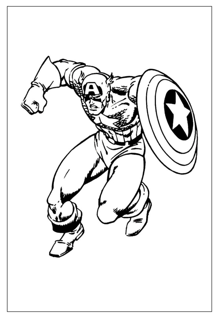 Desenhos do Capitão América para Colorir e Imprimir