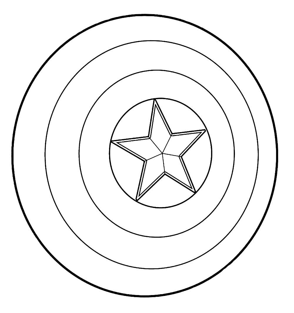 Desenho do Escudo do Capitão América