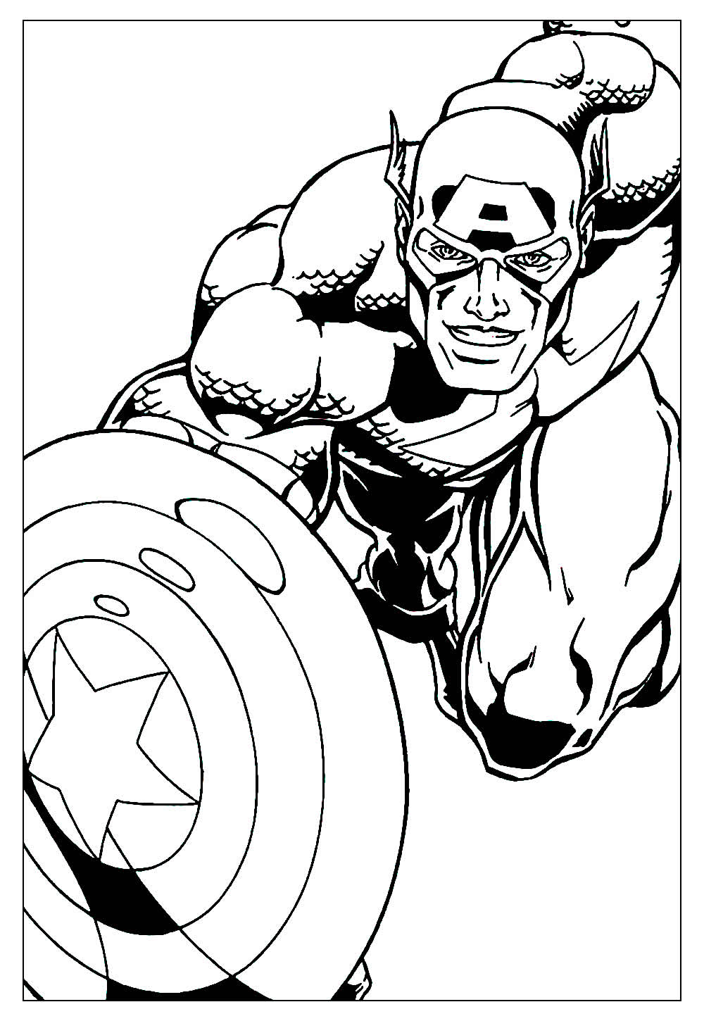 Desenhos do Capitão América para Colorir e Imprimir