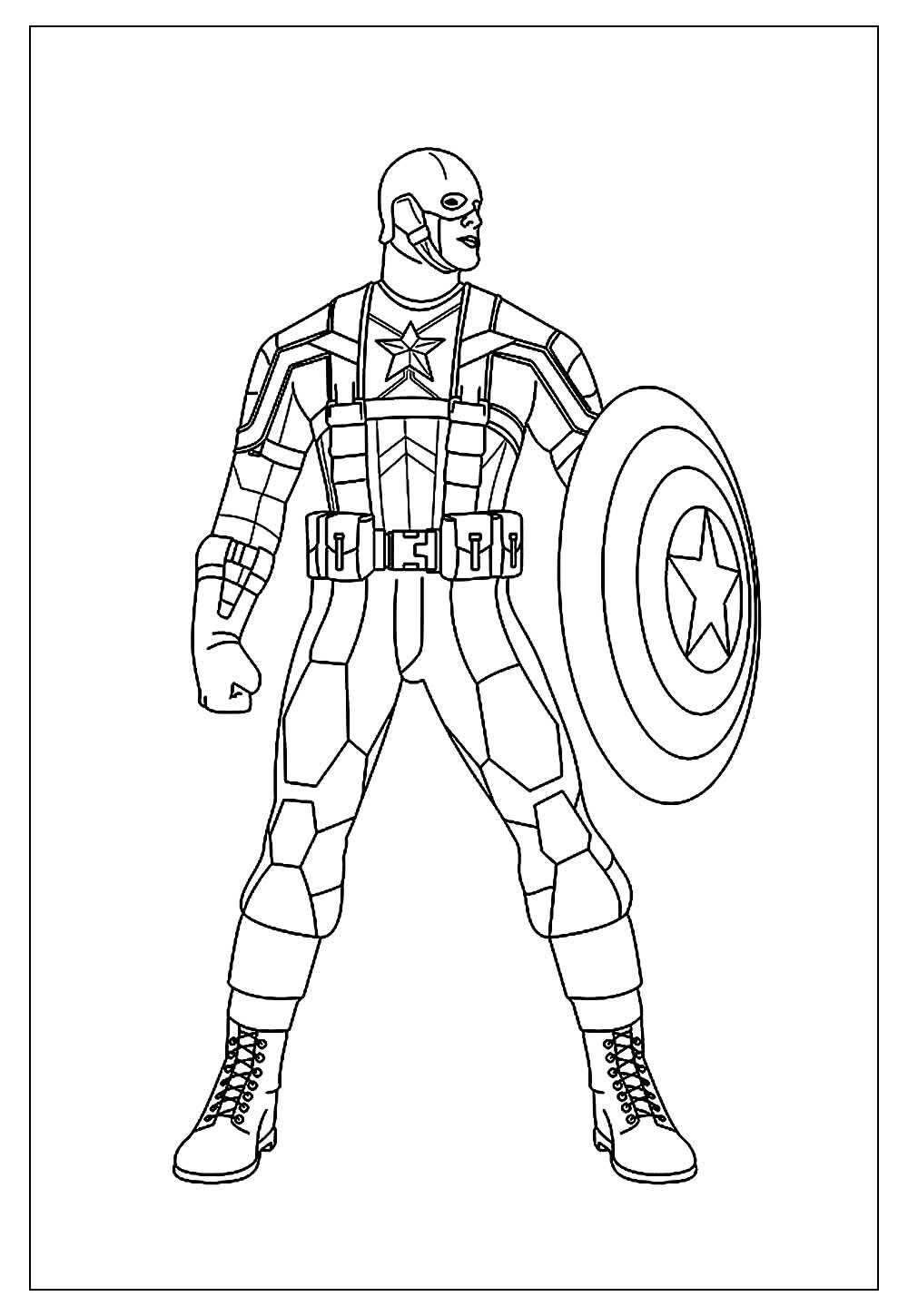 Desenho de Capitão América para colorir