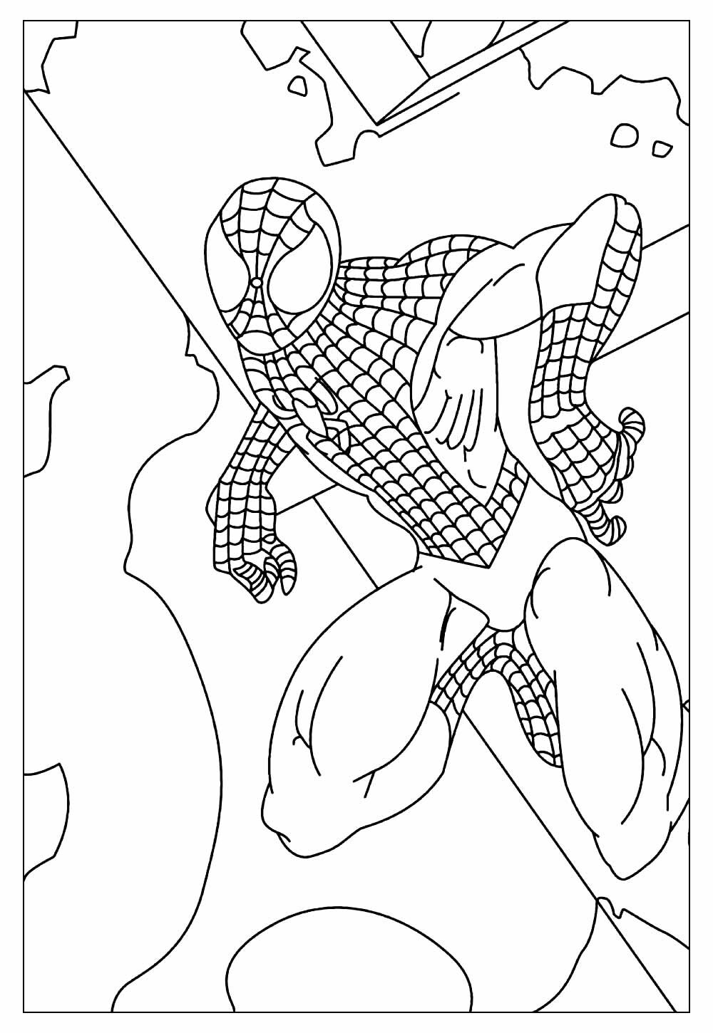 Desenho do Homem-Aranha para imprimir e colorir