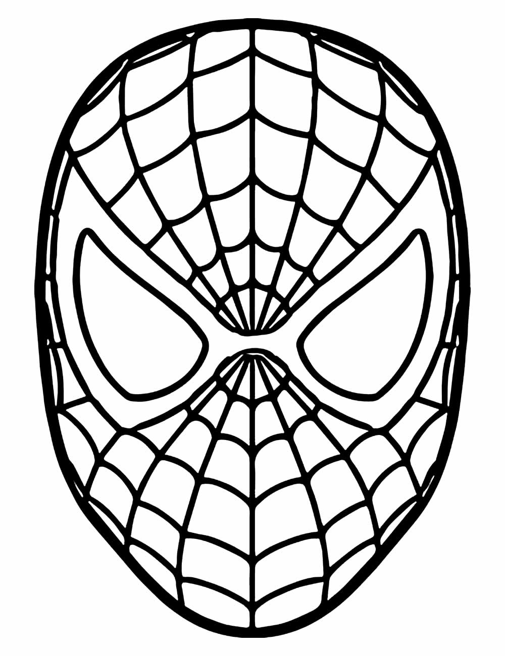 Máscara de Homem-Aranha para imprimir