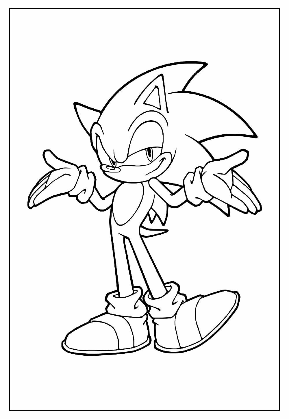 Desenhos de Sonic para colorir · Creative Fabrica