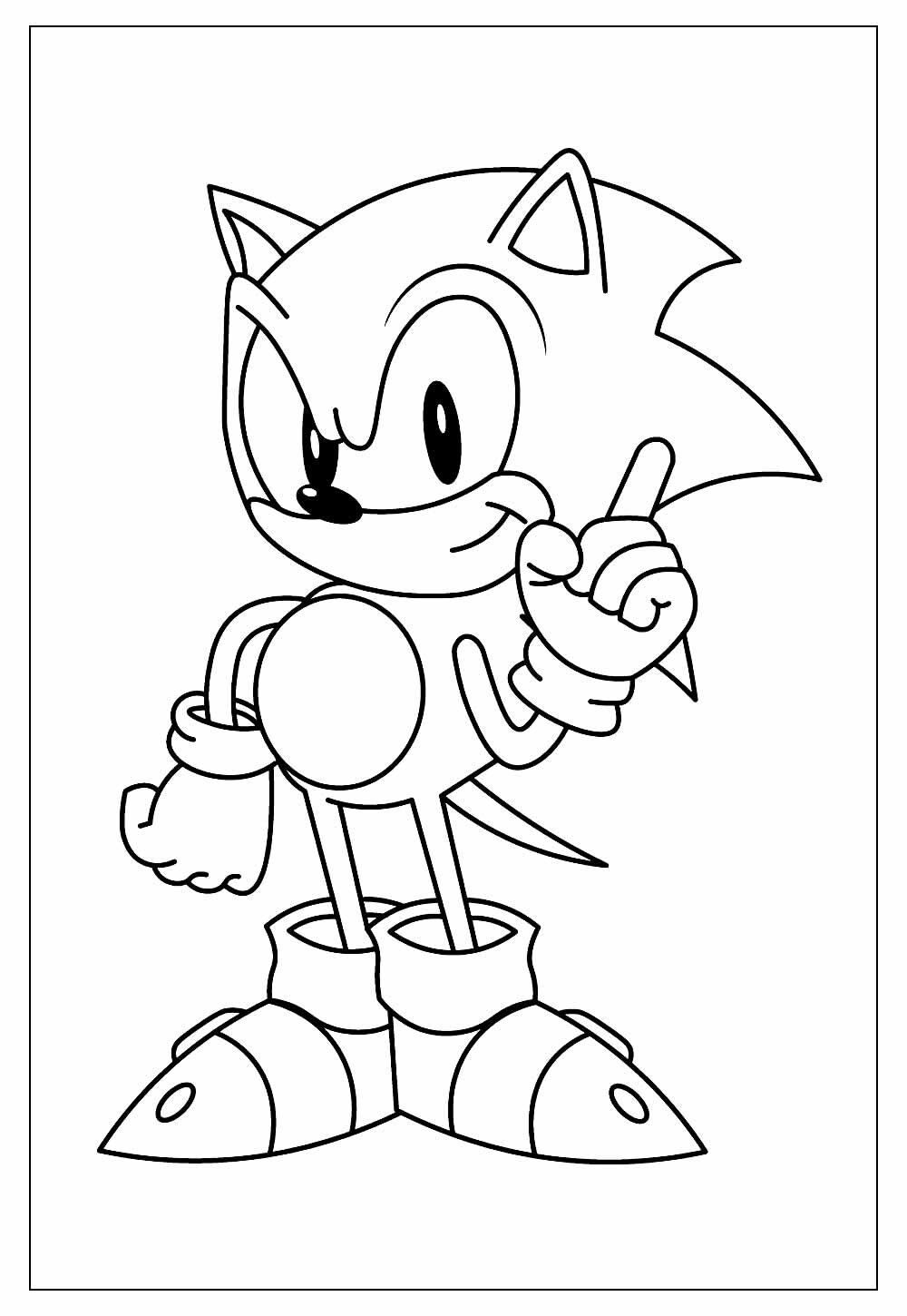 Desenhos para colorir do Sonic com velocidade super rápida - Desenhos para  colorir para impressão grátis