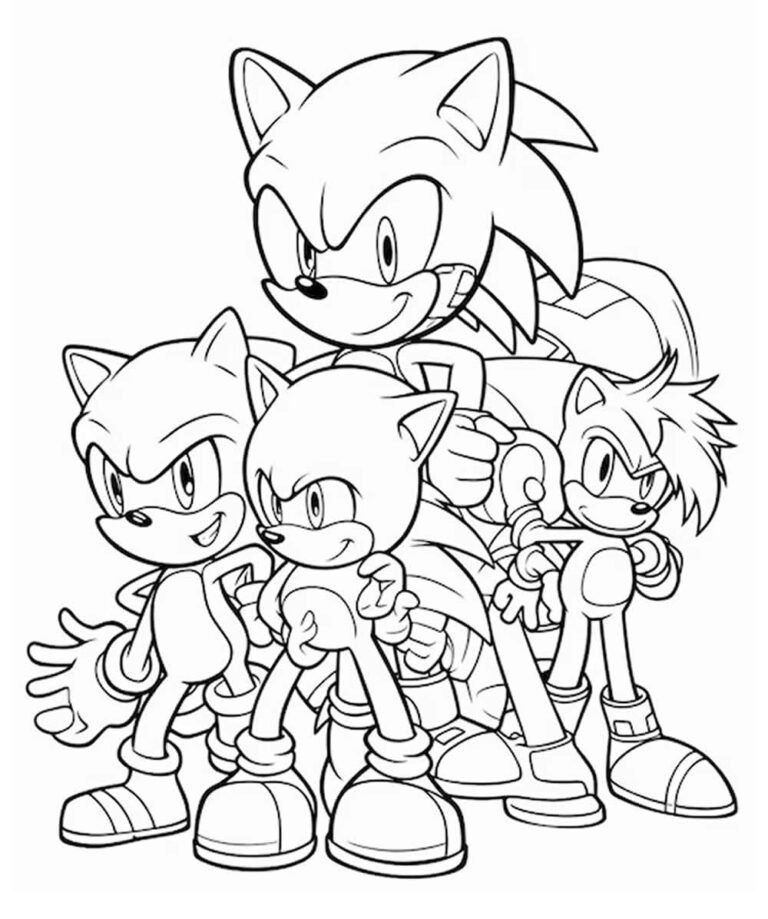 Desenhos do Sonic - Modelos para Colorir