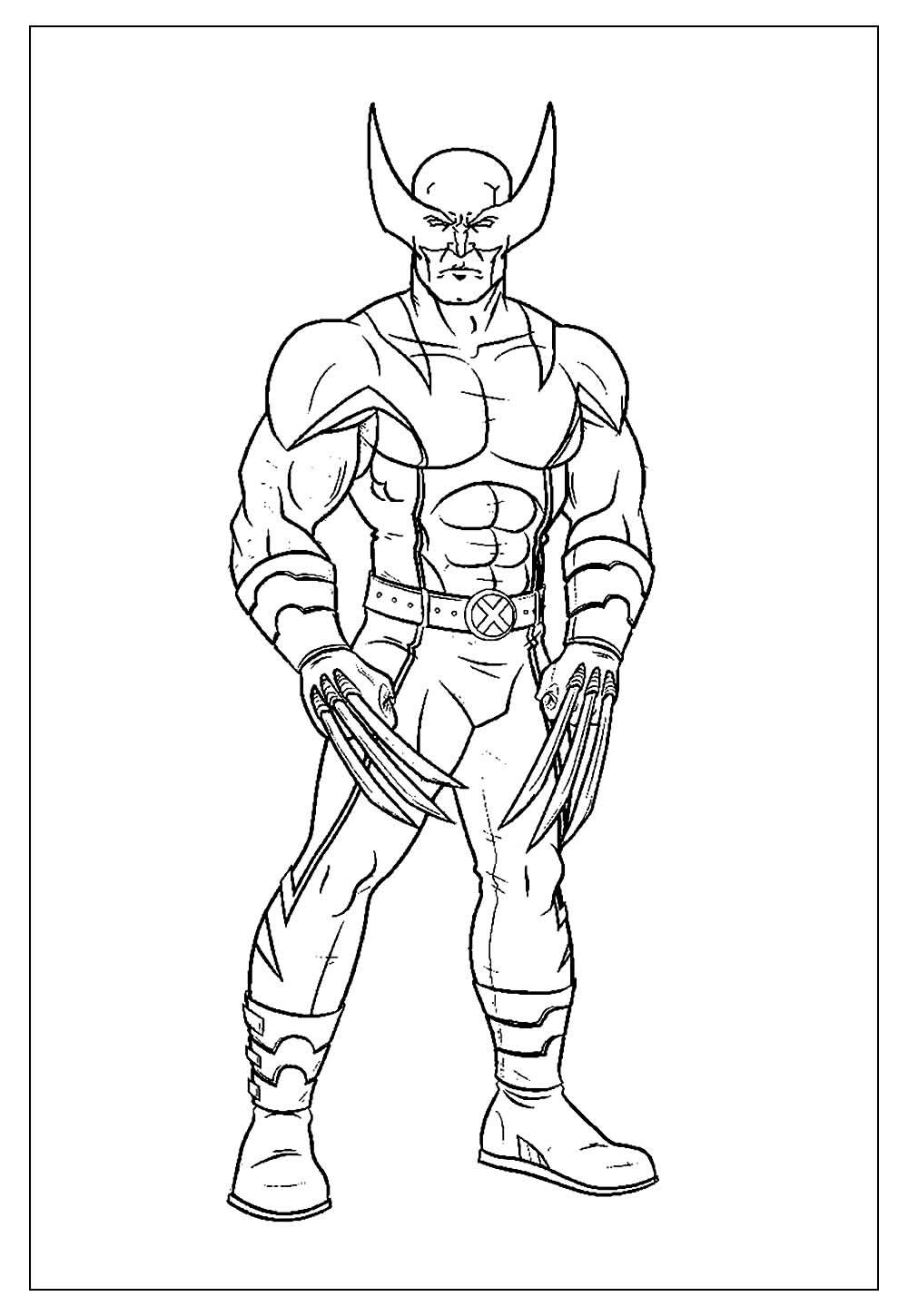 Desenhos do Wolverine - Modelos para Colorir
