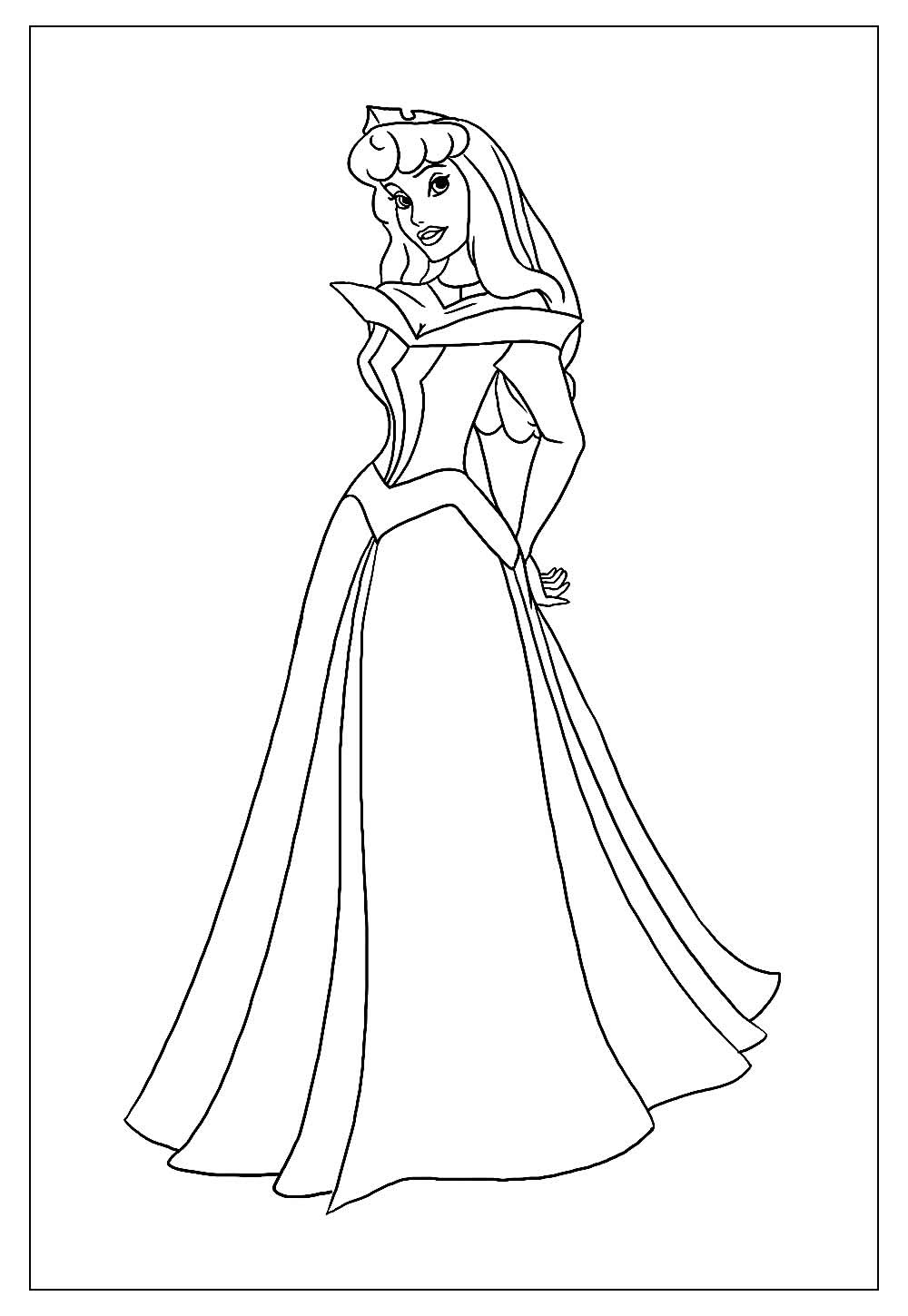 Desenhos da Bela Adormecida - Modelos para Colorir