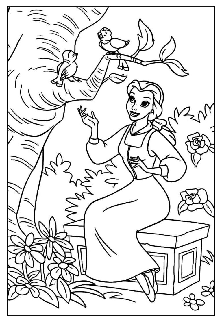 Desenhos da Bela e a Fera - Modelos para Colorir