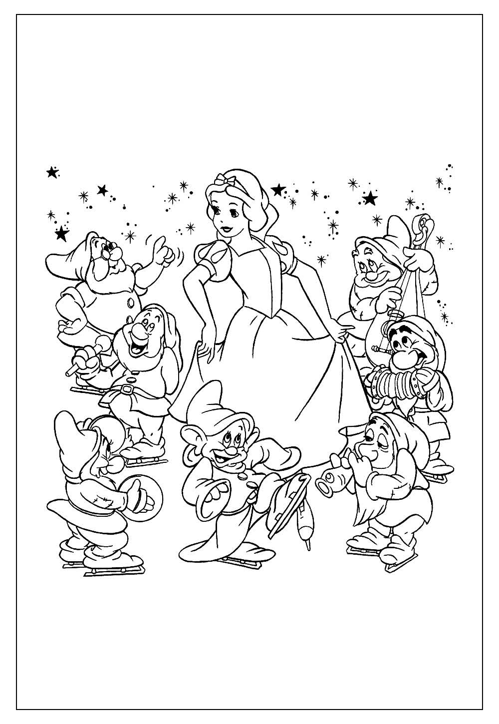 Desenhos Da Branca De Neve - Modelos Para Colorir