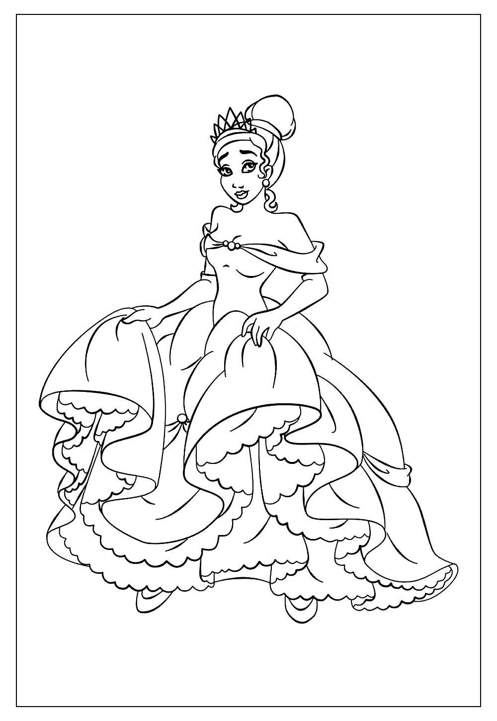 Desenhos para colorir de a princesa e o sapo para colorir -pt