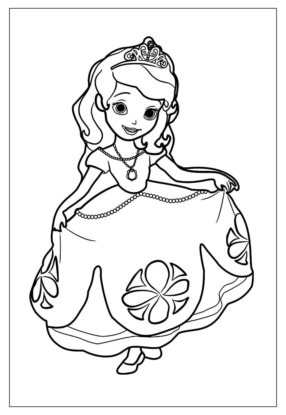Desenho para colorir da Princesinha Sofia