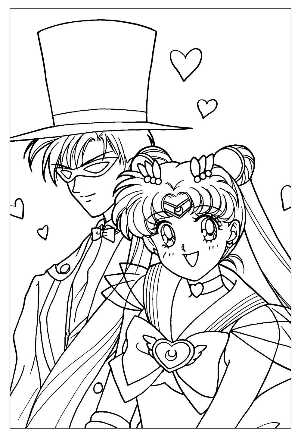 Desenho para colorir da Sailor Moon