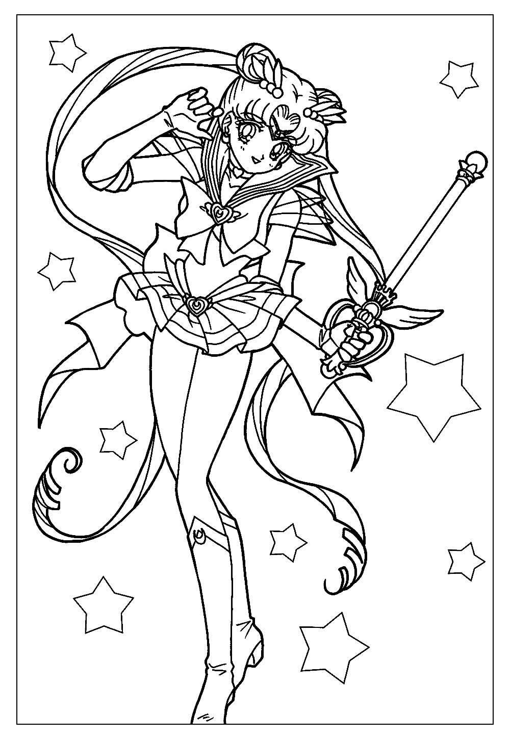 Sailor Moon para pintar e colorir