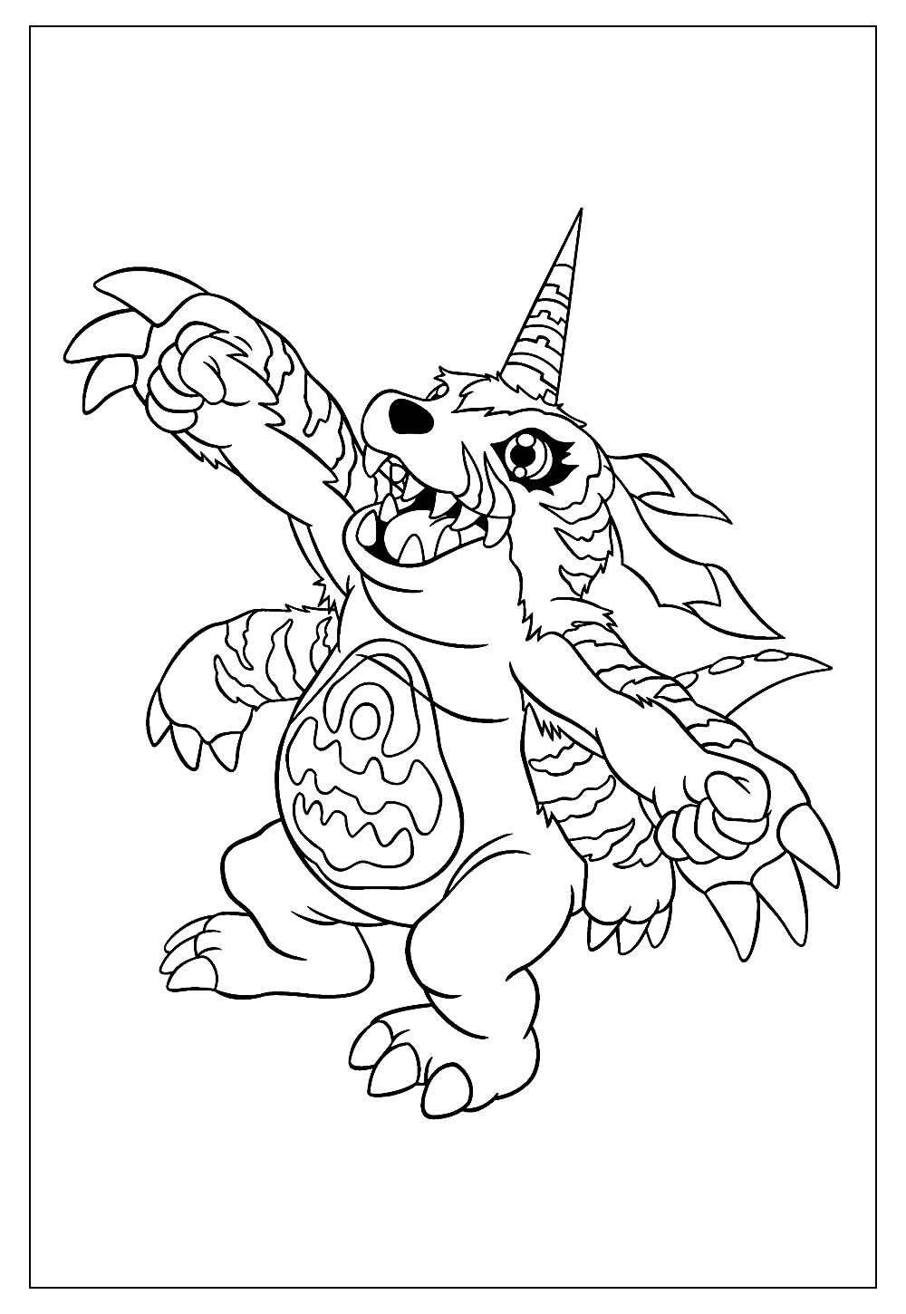 Desenho de Digimon para colorir