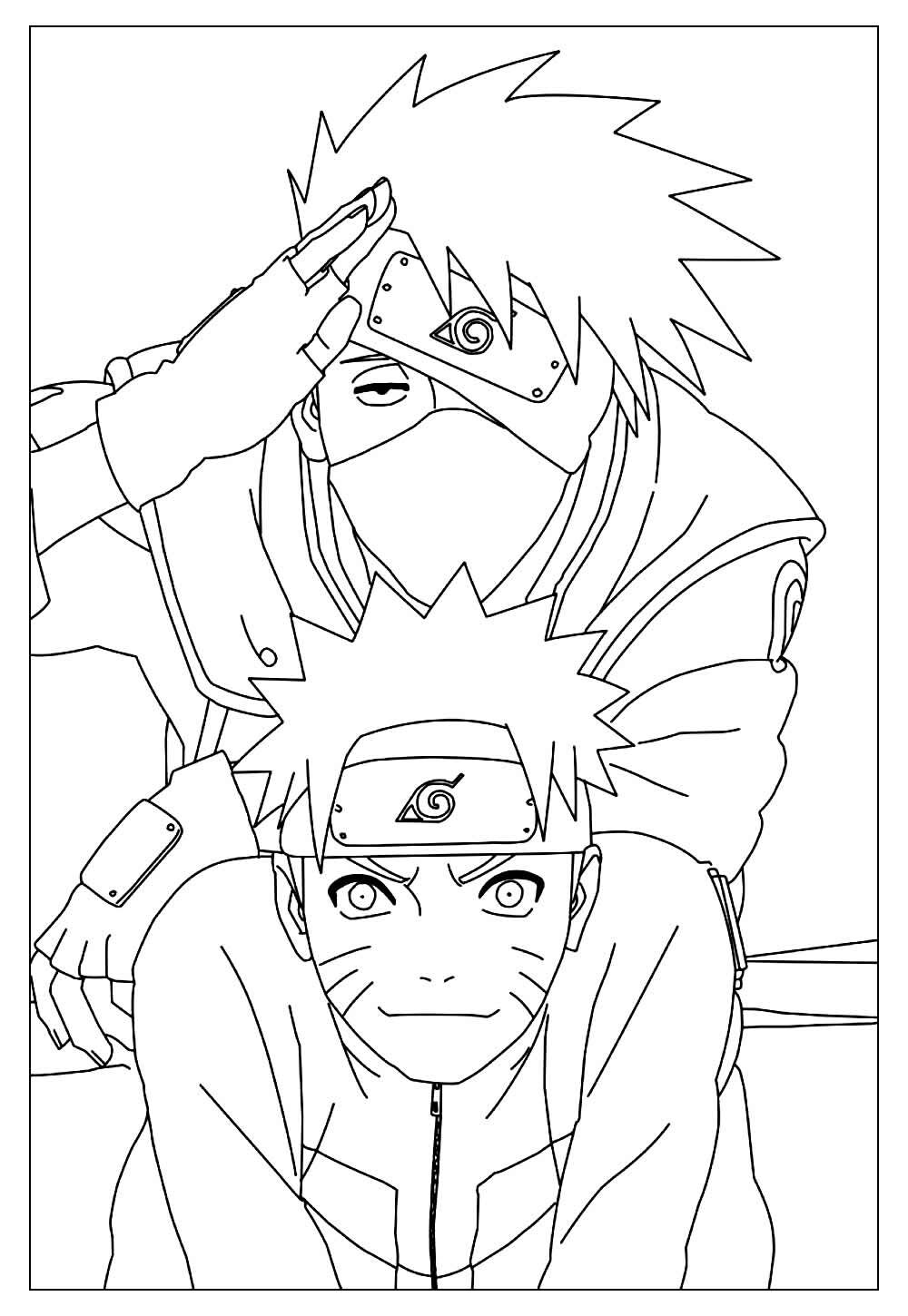 Desenho de Naruto alegre para Colorir - Colorir.com