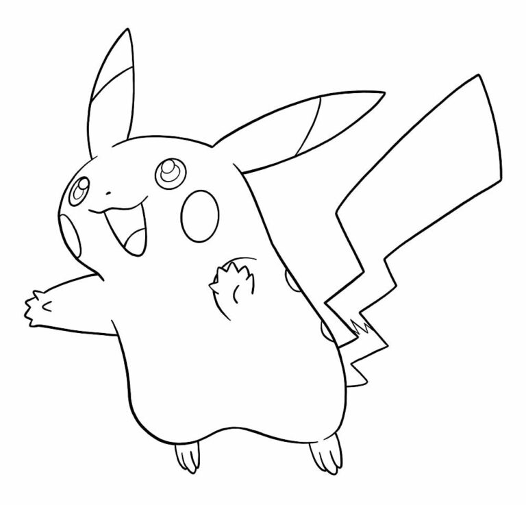 Desenhos Do Pikachu Para Colorir E Pintar 7166
