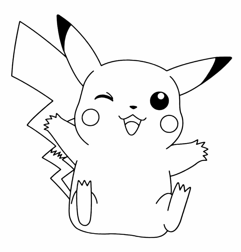 Desenho de PIkachu para pintar