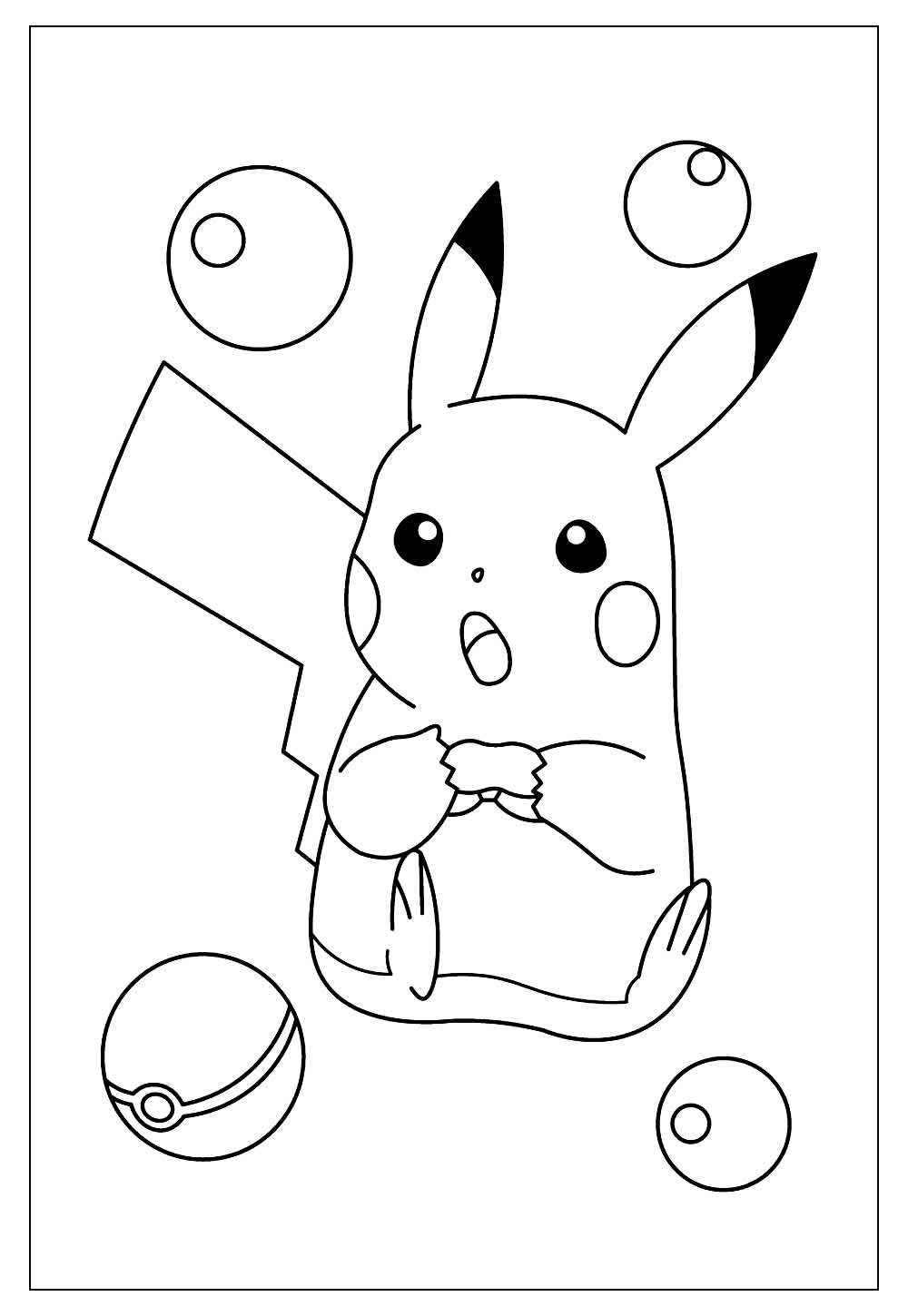 Desenhos Do Pikachu Para Colorir E Pintar