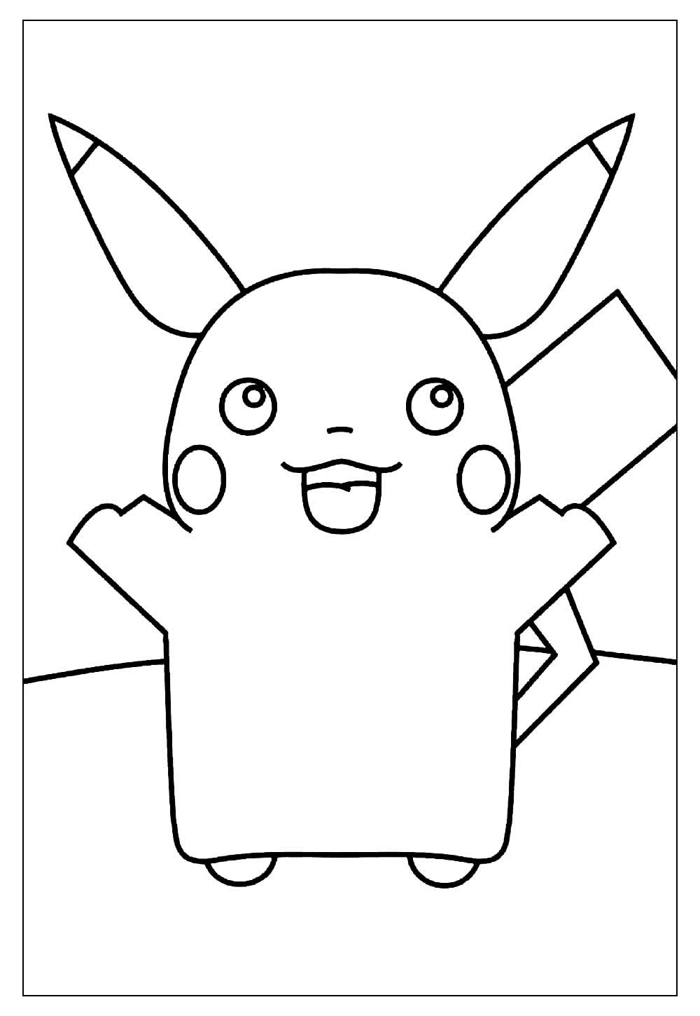 Desenhos Do Pikachu Para Colorir E Pintar