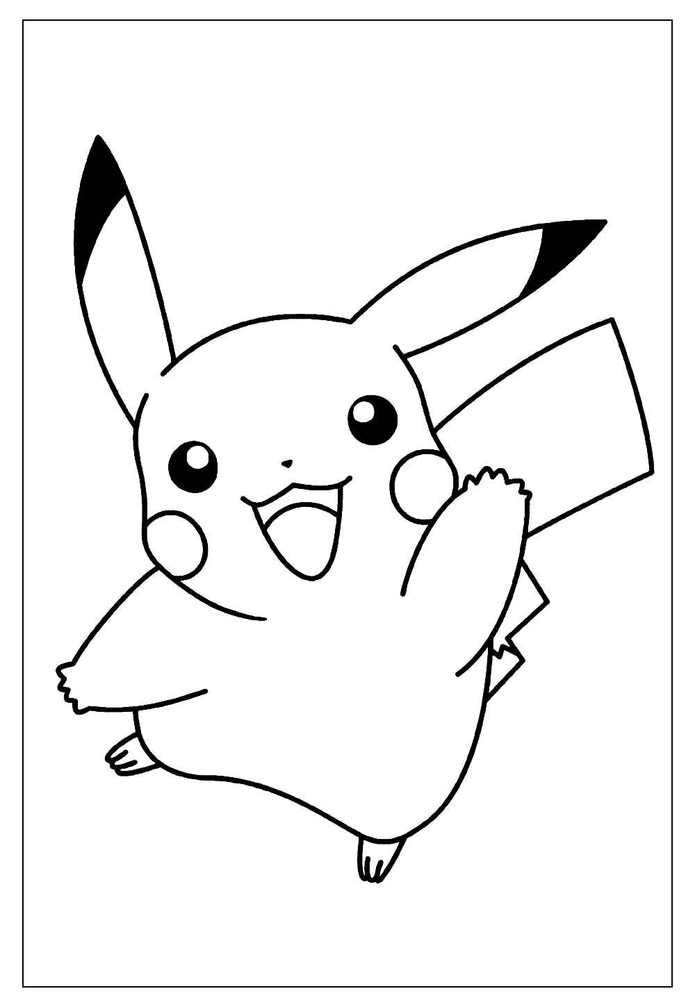 Pikachu para Colorir: +60 Desenhos Lindos para Imprimir!