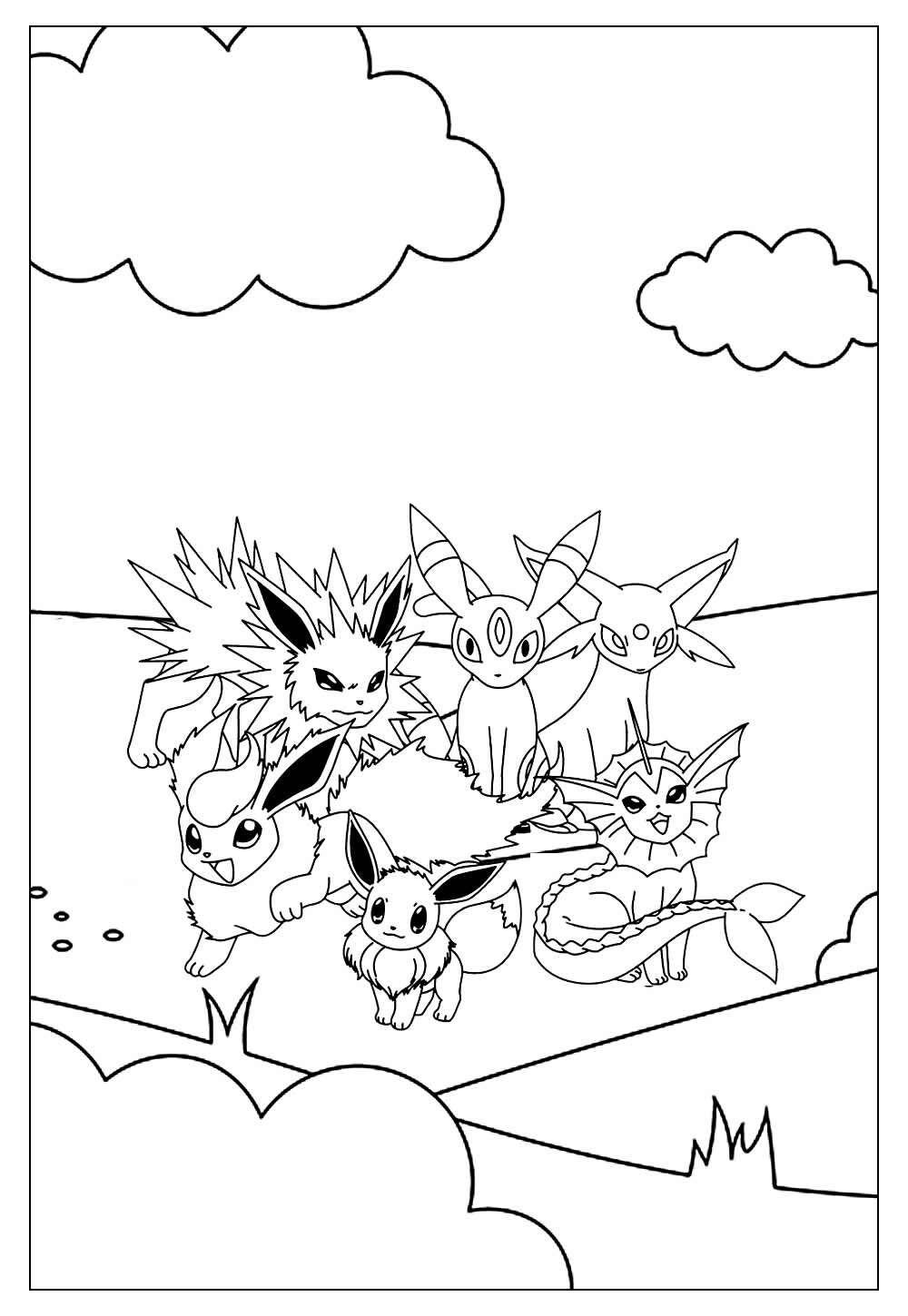 Desenhos do Eevee para colorir - AniYuki - Anime Portal