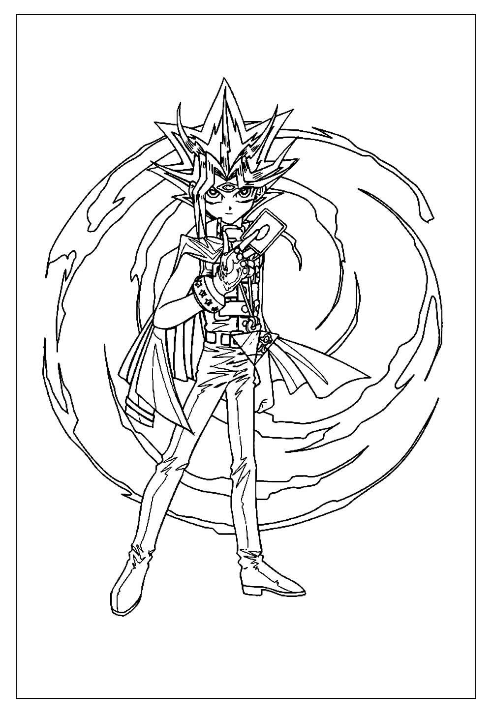 Desenho de Yu Gi Oh para colorir