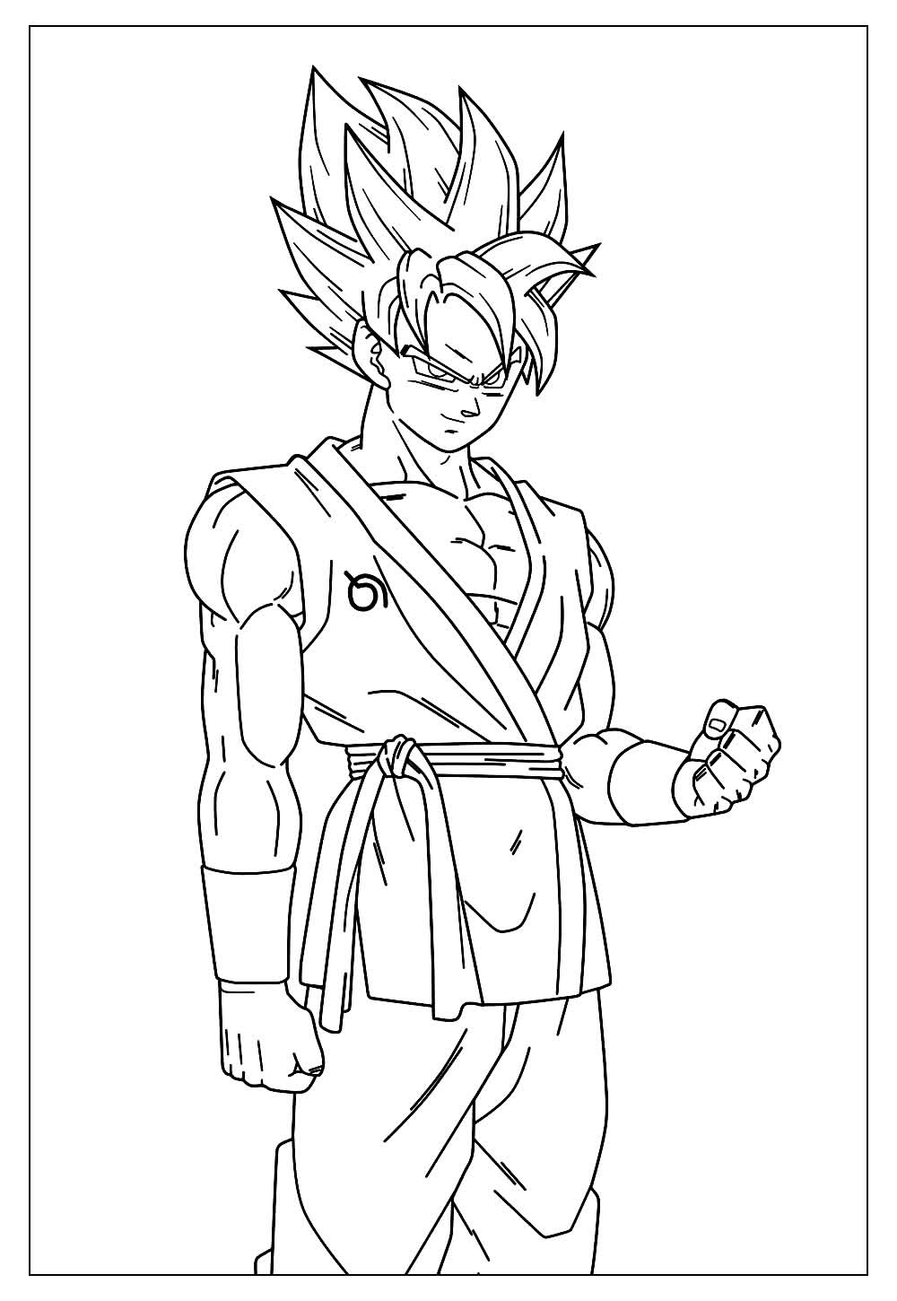 Desenhos do Goku para Colorir e Imprimir - Tudo Para Colorir