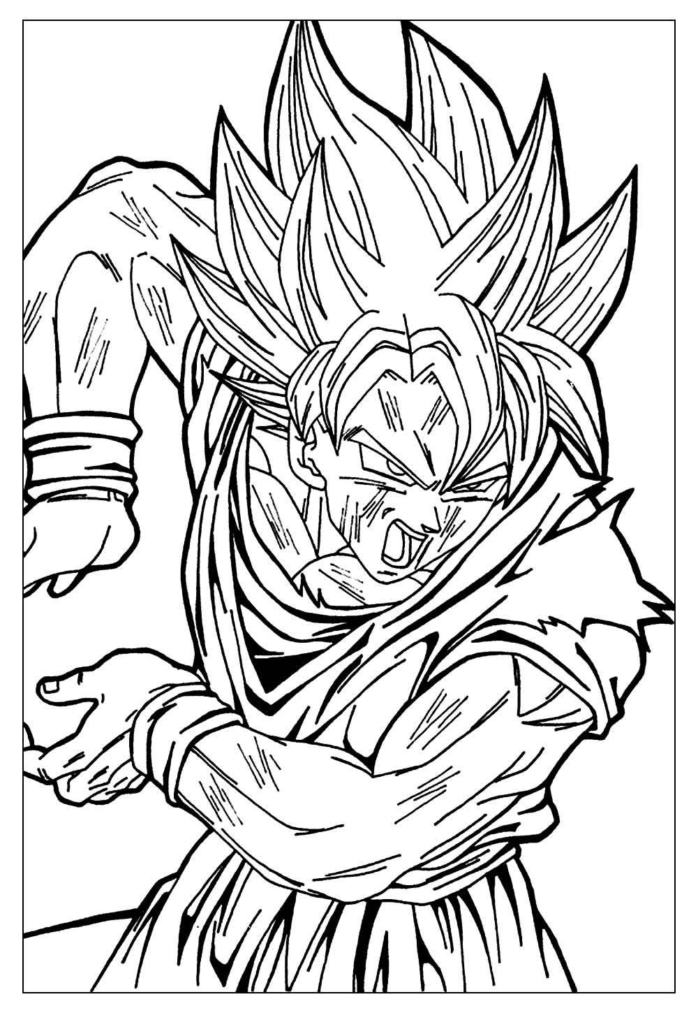 Desenhos do Goku para Colorir e Imprimir - Tudo Para Colorir