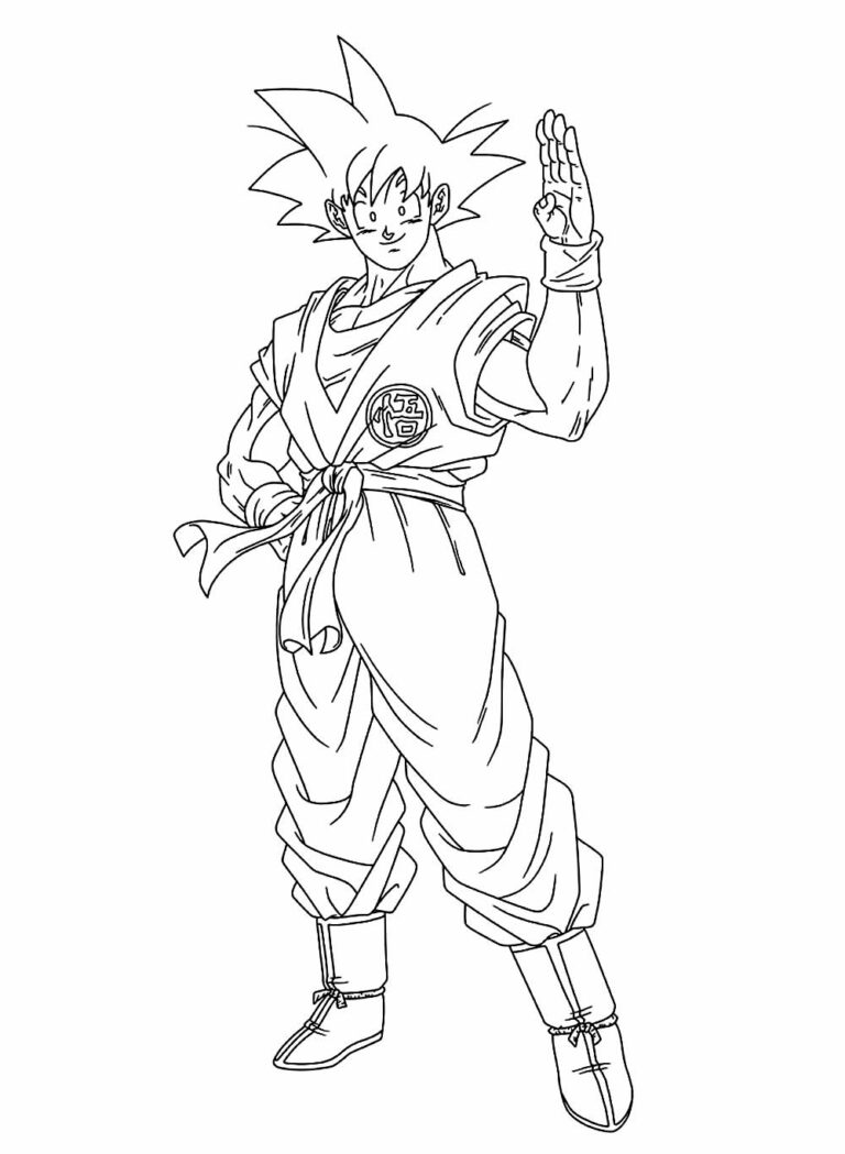 Desenhos Do Goku Para Colorir E Imprimir Tudo Para Colorir