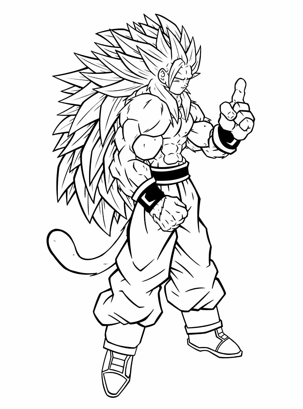 Desenho do Goku para colorir